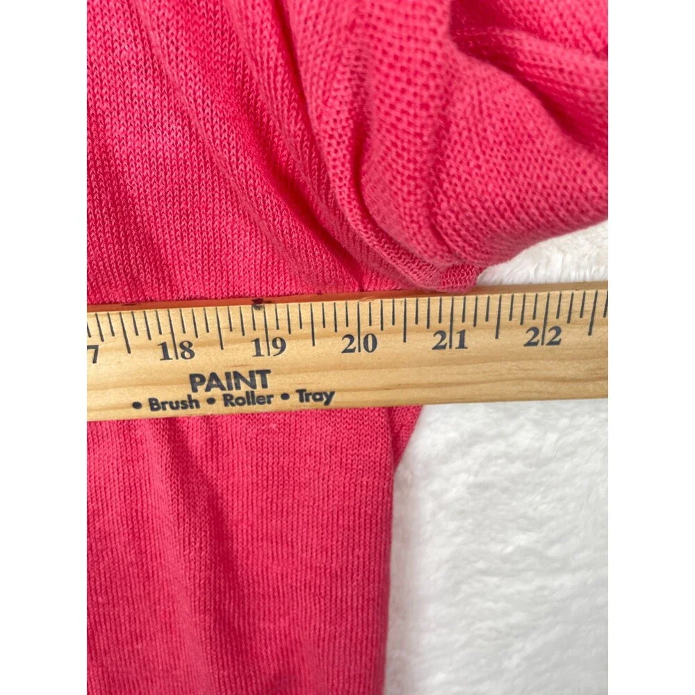 J. Jill Sweater Linen Blend Open Front Womens XS Pink Shrug Cardigan New NWT - Picture 9 of 11